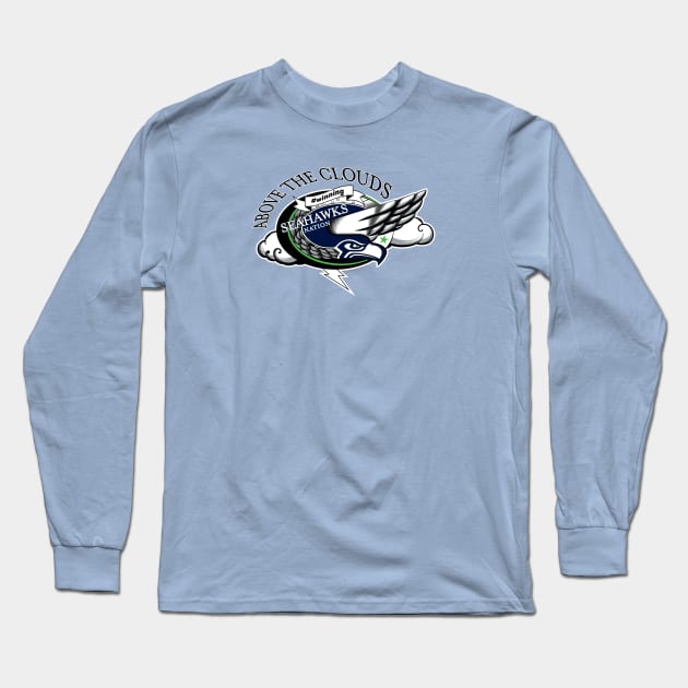 Seahawks Flight Logo Long Sleeve T-Shirt by Nocturtle